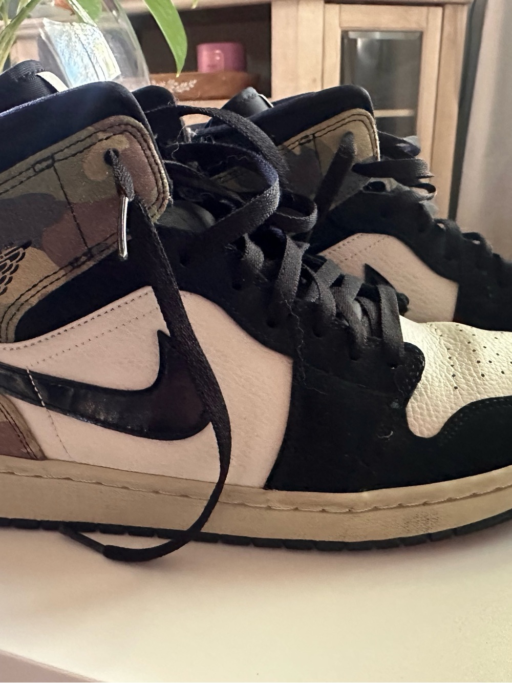 Nike Men's High-Top Sneakers in Black, White & Camouflage